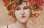 DUPONT, Alice (vers 1900). "Portrait de femme", huile sur toile...