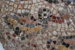 MEDAILLON de mosaïque romano-byzantine figurant un canard et trois canetons....