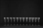 BACCARAT, modèle Dom Perignon - Suite de douze flûtes à...