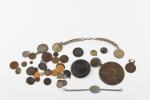 MEDAILLES (lot de) et MONNAIES en métal et bronze. XIX...