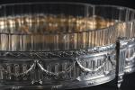 SURTOUT de table en argent et cristal, style Louis XVI,...