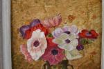 ECOLE ANONYME vers 1925-30. "Bouquets d'anémones" huile sur toile. 33...
