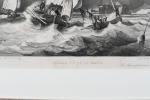 FRANCIA, Alexandre-Thomas (1815-1884). Calais, vue de la rade. Lithographie originale...