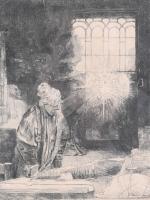 VAN RIJN, Rembrandt (1606-1669) (d'après). Le Docteur Fautrieus. Gravure en...
