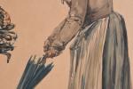 TRIGO, Zenon (1850-1914). Le vendeur de parapluie et le peintre....