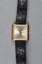 MONTRE bracelet or LONGINES modèle "automatic ultra chron", forme carrée...