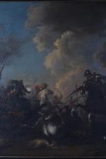 RESCHI Pandolfo (1634 - 1696) (attribué à). "Choc de cavalerie",...
