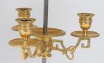 LAMPES (paire de) bouillottes en bronze ciselé et doré, fût...