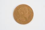MONNAIES d'OR (trois) : 10 francs français : 1859 et...