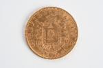MONNAIES d'OR (deux) : 20 francs français 1852 et 1869....