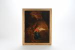 ECOLE FRANCAISE du XVIIIème siècle. "Nativité", huile sur toile. 60...