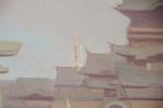 LENOIR Paul-Marie (1843-1881). "Le bac japonais", huile sur toile signée...