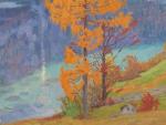 AUCHENTALLER Josef Maria (1865-1949). "Paysage lacustre à l'automne", huile sur...