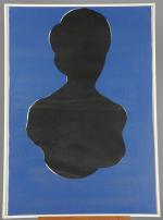 BLAIS, Jean-Charles (né en 1956). Composition au fond bleu. Lithographie...