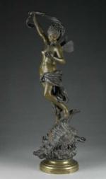 MADRASSI Luca (1848-1919) : "Fée des Mers". Bronze à patine...