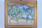 CERIA Edmond (1884-1955). "Paysage méditerranéen", huile sur toile signée en...