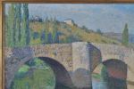 MARTIN Henri (1860-1943). "Le pont de Labastide-du-Vert", huile sur toile...