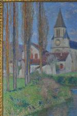 MARTIN Henri (1860-1943). "L'église de Labastide-du-Vert", huile sur toile signée...