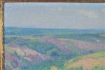 MARTIN Henri (1860-1943). "Paysage du Lot, 1920", huile sur toile...