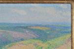 MARTIN Henri (1860-1943). "Paysage du Lot, 1920", huile sur toile...