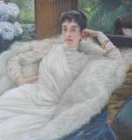 TISSOT James (Nantes 1836 - Buillon 1902). "Portrait de Clotilde...