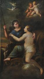 ECOLE ITALIENNE du 17ème siècle, entourage de Luca GIORDANO. "Venus...