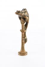 FREMIET, Emmanuel (1824-1910). « Cachet à la grenouille », bronze...