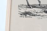VERNET, Carle (1758-1836). «Cheval anglais tenu par son lad», lithographie...
