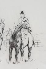 LA VERTEVILLE, Christian (de) (1877-1953). « Avant la chasse », dessin à...