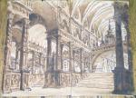 GONZAGA Pietro (1751-1831) (attribué à). "Fantaisie architecturale", plume et encre...
