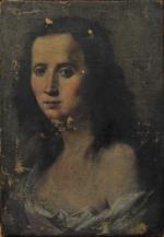 LIPPI Lorenzo (1606-1665) (attribué à). "Portrait de femme en buste",...