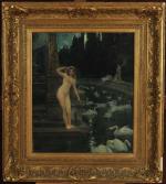 GERVAIS Paul Jean (1859-1936). "Scène symboliste", huile sur toile signée...