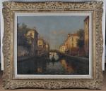 ALDINE Marc (1870-1956). "Venise", huile sur toile signée en bas...