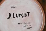 LURCAT, Jean (1892-1966) et Sant Vicens. Plat circulaire en terre...