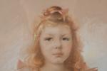 TESSIER Louis-Adolphe (1858-1915) Portrait de jeune fille en buste. Pastel...