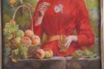 TESSIER Louis-Adolphe (1858-1915) Jeune femme à la corbeille de fruit...