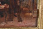 TESSIER Louis-Adolphe (1858-1915) Scène de taverne, huile sur toile, non...