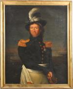 ECOLE FRANCAISE du XIXème siècle. "Portrait du major général Jean-Aimé...