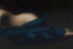 HENNER, Jean Jacques (1829-1905) attribué à. Nu au drap bleu....