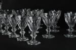 BACCARAT, modèle Harcourt - Service de verres en cristal comprenant...