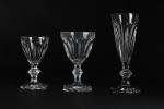 BACCARAT, modèle Harcourt - Service de verres en cristal comprenant...