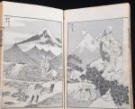 (ALBUMS JAPONAIS). 
4 albums japonais illustrés XVIII-XIXème en état moyen,...