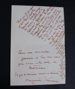 YOURCENAR, Marguerite. Correspondance manuscrite. 
Bel ensemble de 15 lettres et...