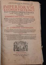 MERIAN & GOTTFRIED, J.L., 
Archontologia Cosmica, sive Imperiorum, Regnorum, principatum,...