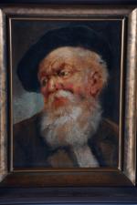 BARTHOMEUF, Victor Barthélémy (1883-1915). Portrait de vieil homme. Huile sur...