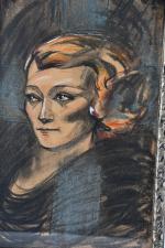 ABADIE-LANDEL, Pierre (1896-1972) (attribué à). Portrait de femme. Dessin au...
