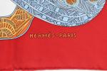 HERMES PARIS - Carré de soie "Art des Steppes". 90...