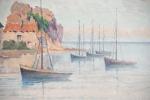LANNES, Gustave (début du XXème siècle). "Mer basse à Loguivy,...