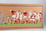 MELLIEZ, Roger (1901-1969). Rugby. Suite de quatre gouaches humoristiques, signées....