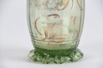 GALLÉ - Vase de forme ovoïde sur base, décor de...